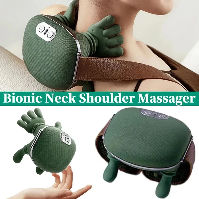 Massageador de Pescoço e Ombros, Máquina de Massagem Shiatsu para Tecidos Profundos, Elétrica Biónica
