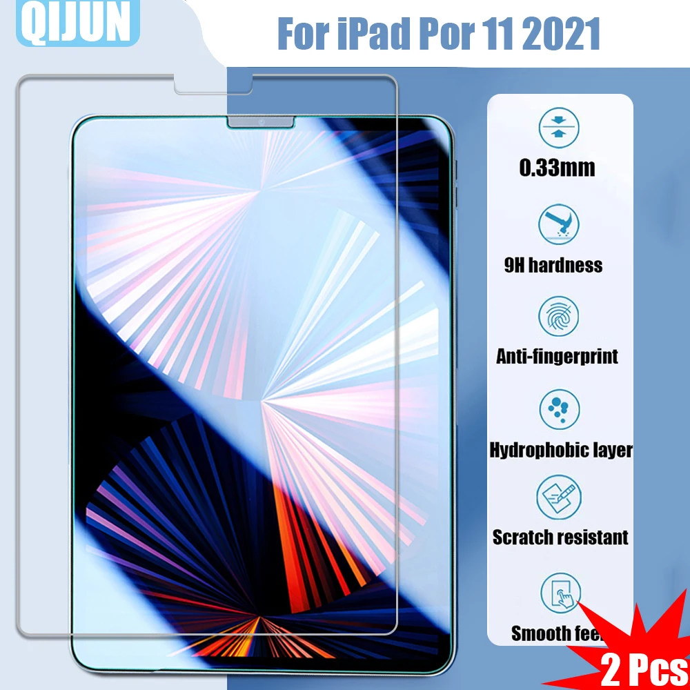 

Tablet Tempered glass film For iPad Pro 11 2021 11.0" Explosion proof and scratch resistant waterpro 2 Pcs for A2377 A2459 A2301