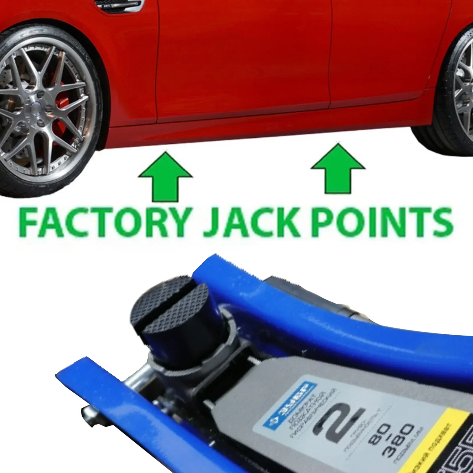 Slotted Rubber Floor Jack Pad Auto Chassis Lifting Frame Protector Cushion Side Pinch Weld Lifting Support Adapter