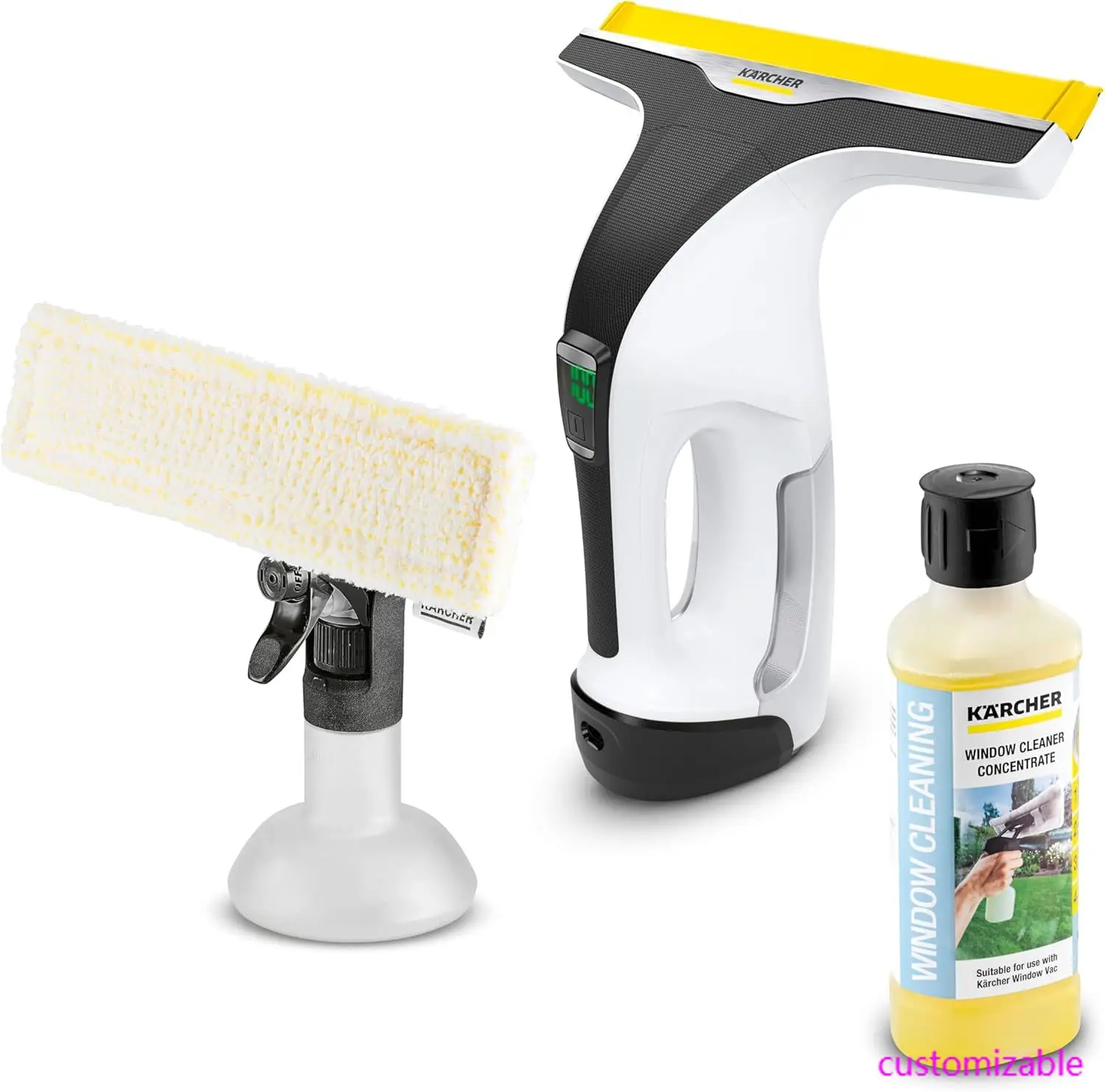 

WV6 Plus - 2-in-1 Electric Window Vacuum Squeegee - Cleans Showers, Mirrors, Glass, and Countertops - 11 in. Squeegee Blade