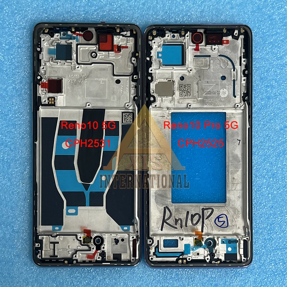 AMOLED Original For Oppo Reno10 5G CPH2531/PHW110 LCD Screen Display+Touch Frame For Reno 10 Pro CPH2525/10 Pro China PHV110