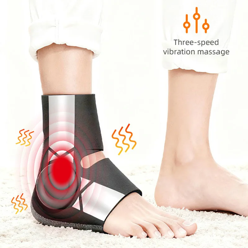 Factory Direct 2026 Top Rated Electric Heating Ankle Thermal Compress Vibration Massager Rechargeable Electric Heating Warm