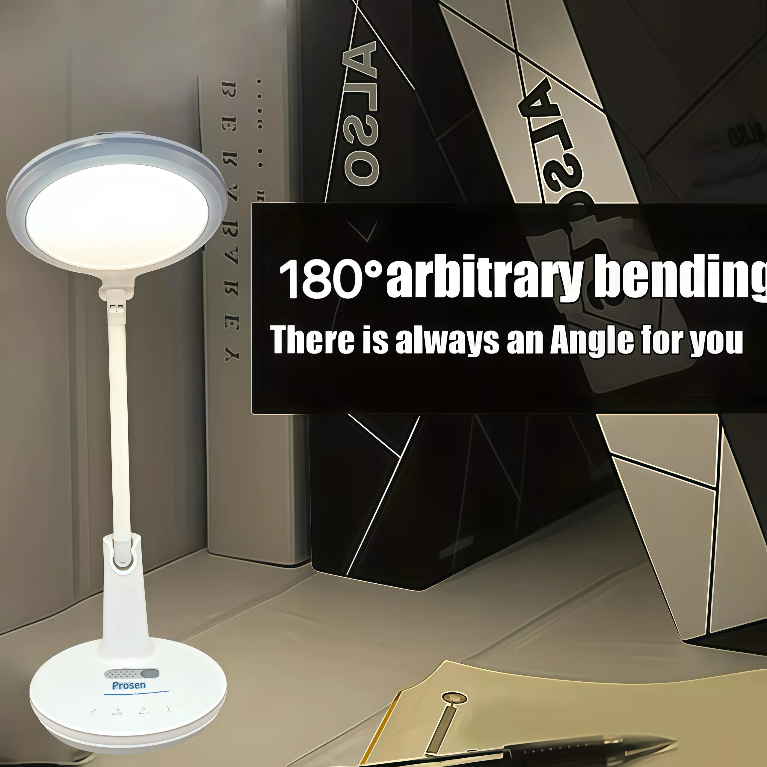 

Table Lamp Rechargeable Desk Lamp Bed Reading Book Night Light LED Eye Protection Light Foldable for Study Office Work Lamp