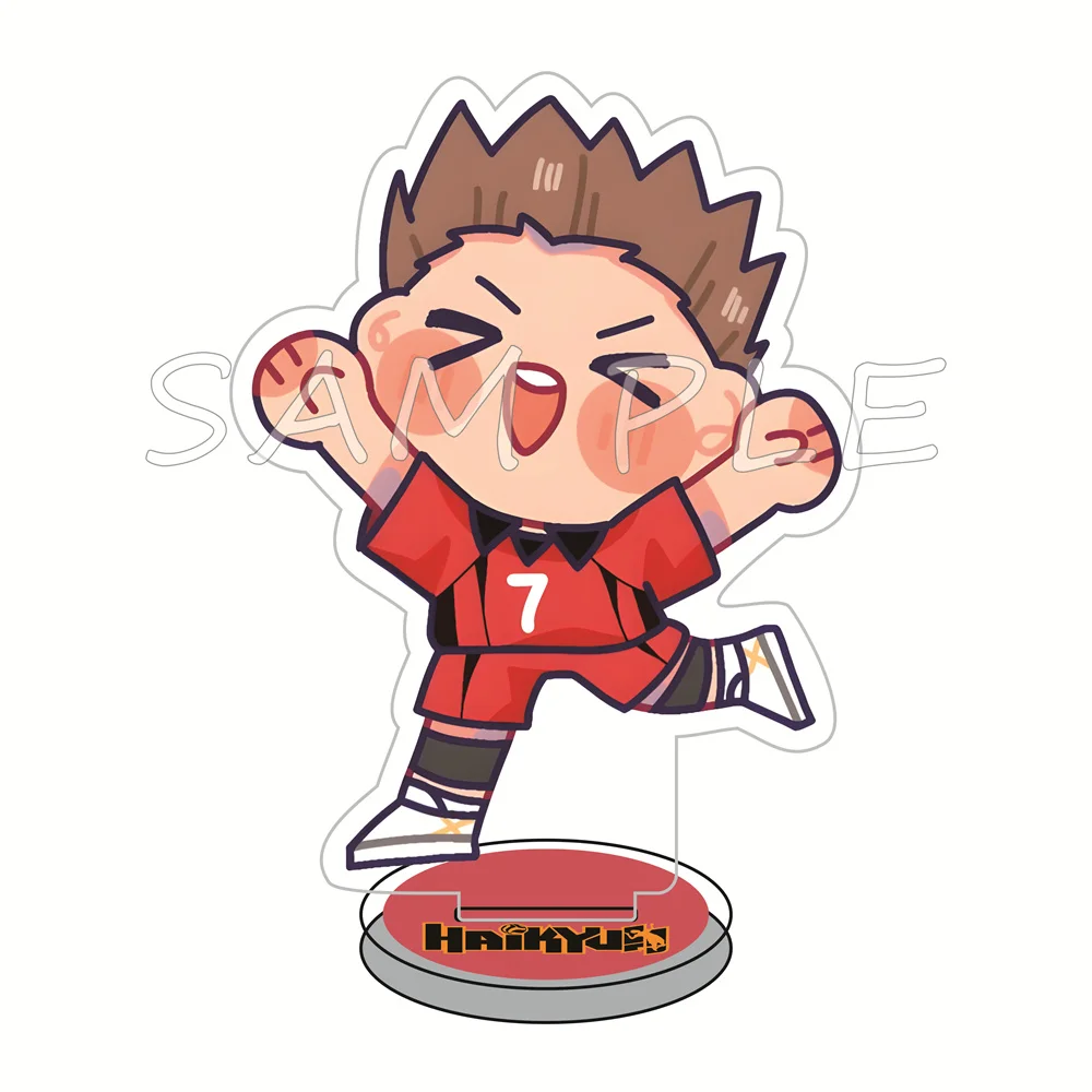 Haikyuu!! 10cm Acrylic Stand Figures Keychain Volleyball Sports Anime Desktop Tabletop Ornament Otaku Fans Collectible Gift