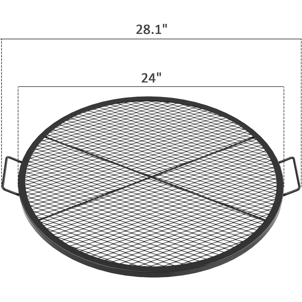 Gril de foyer rond Durable à 24 marques X avec Support de fil pour la cuisine et le Camping en plein air