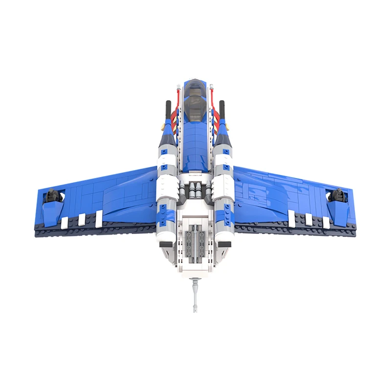 BuildMoc Starfighter Republic Armed Helicopter Building Block Set 75021 75019 Space Battle Airship Bricks Toy For Children Gifts