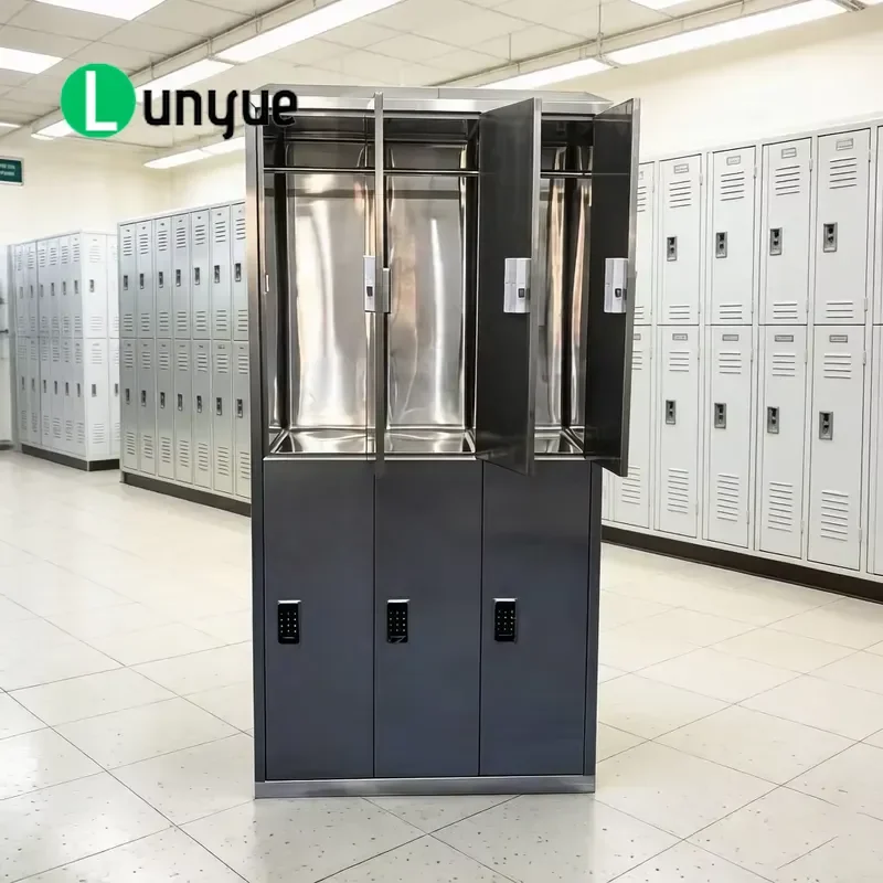 Commercial Stainless Steel Locker Anti-corrosion Seamless Waterproof Electronic Code Lock Independent Storage Cabinet for