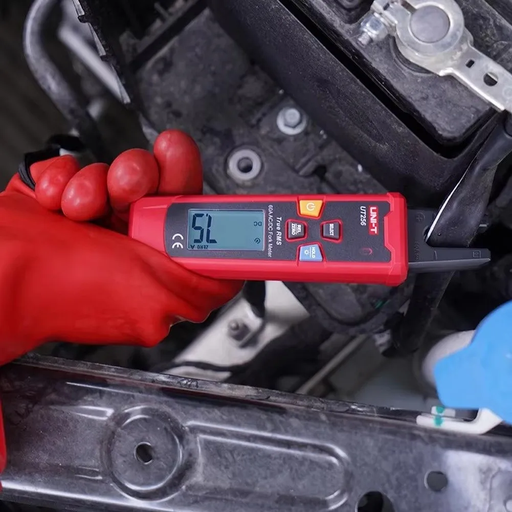 1Pc 60A AC DC Fork Multimeter True RMS NCV Test Digital Clamp Meter For UT256 Cable Measurement Tool