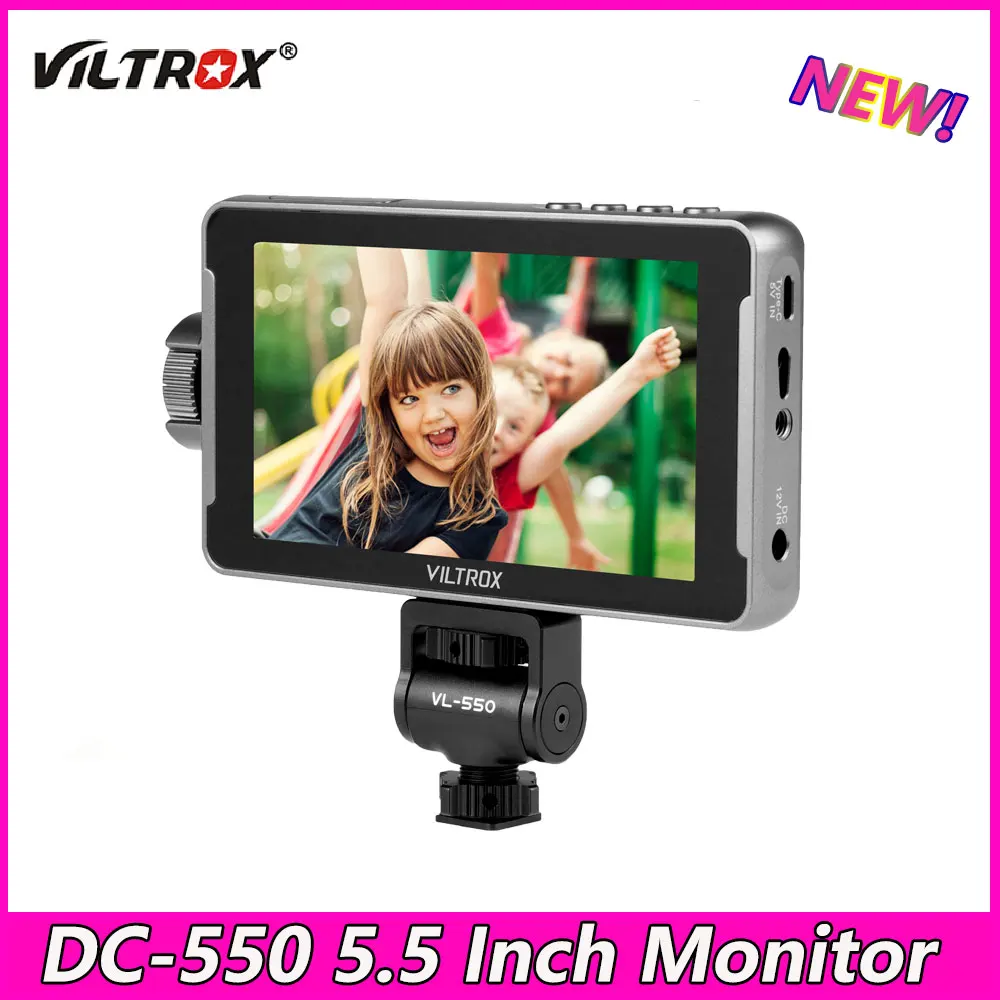 

VILTROX DC-550 5,5 дюймов Профессиональный портативный HD-монитор режиссера для наружной и внутренней фотографии, создание видеосъемки, создание ТВ