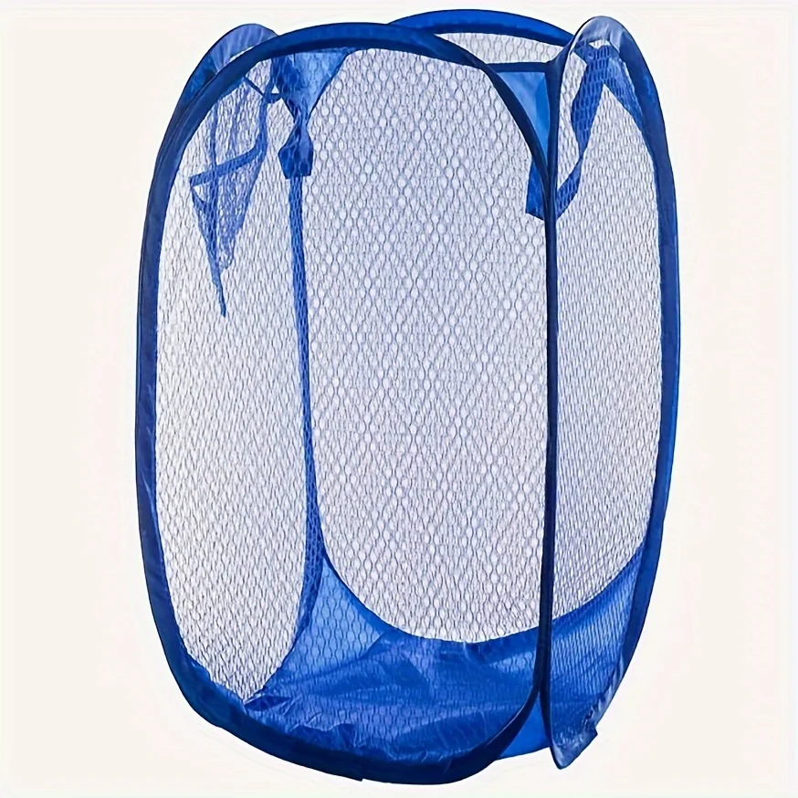 Large Foldable Dirty Clothes Basket Fine Mesh Storage Basket for Home Organization view 5