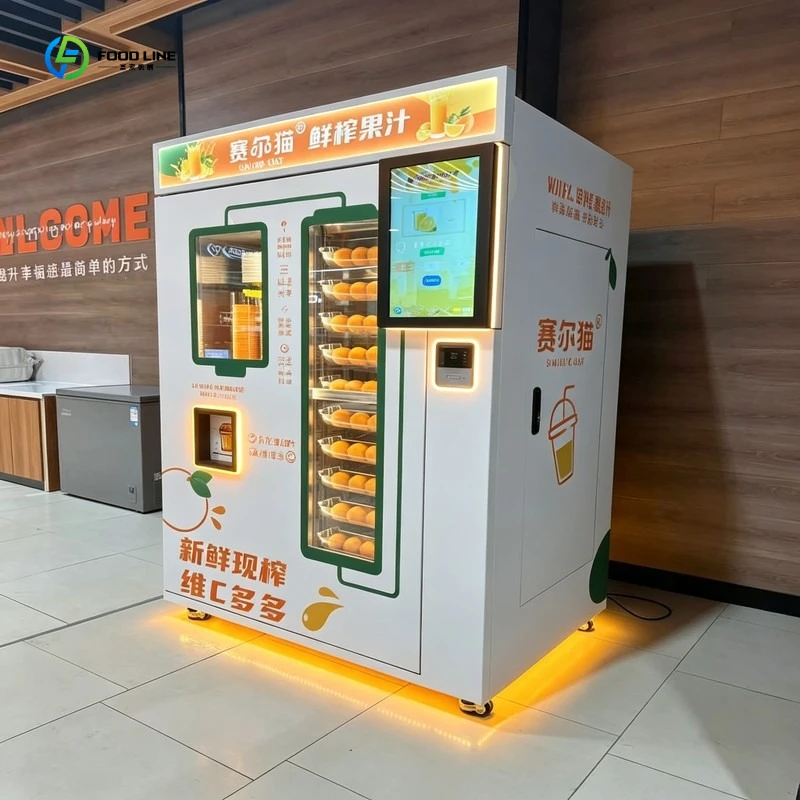 Factory High Quality Mini Automatic Fresh Pure Water Drink Orange Juice Extractor Vending Machine FL Customized