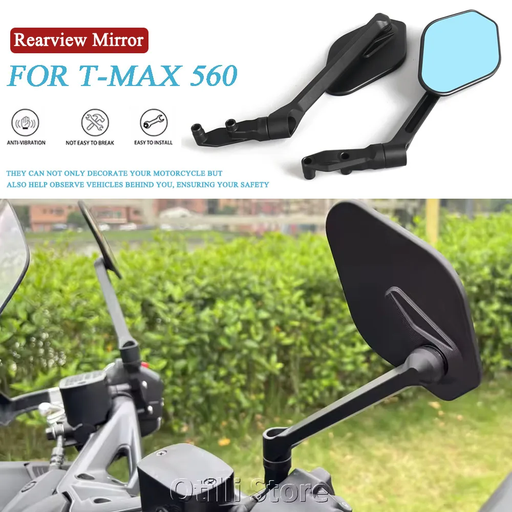 

Motorcycle Mirrors Handle Bar CNC Scooter Rear View Handlebar Mirror Kit For YAMAHA T-MAX560 TMAX560 TMAX T-MAX 560 2025 2026
