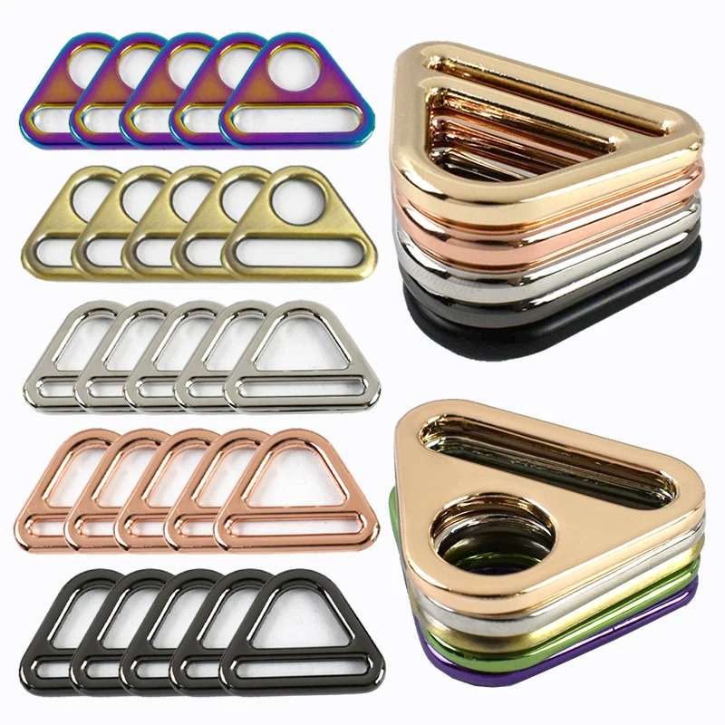 

20Pcs 25-50mm Metal Loop Hook Bag Strap Ring Buckle Belt Coat Tri-Glide Slider Buckles Dog Collar Clasp DIY Hardware Accessories