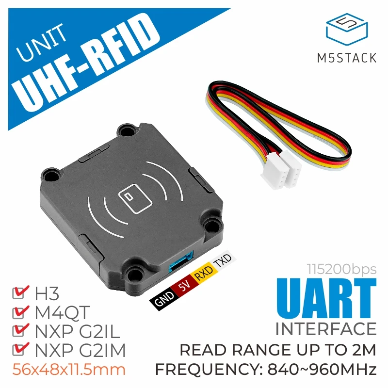 M5Stack RFID UHF UHF embedded radio frequency read and write RFID module JRD-4035