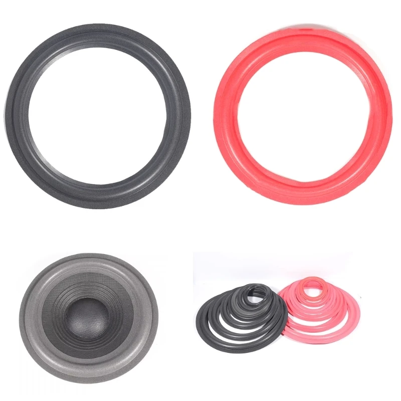 Speaker Rubber Foam Edges Surround Rings Repair Part for Speaker Repair DIY Surround Edges Dustproof Rings Improved Bass