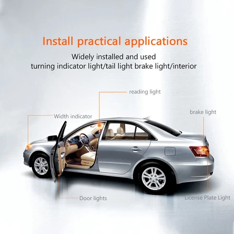 Светодиодная лампа OSRAM T10 W5W 6000K, 2/4 шт., белая, для освещения салона — фото модели