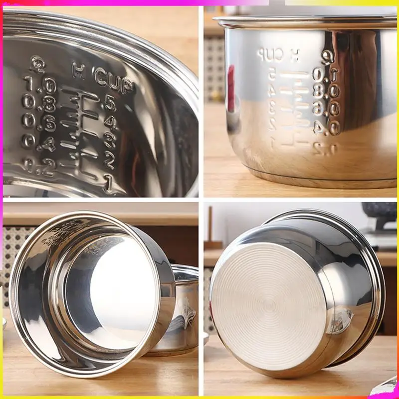 M04K الغذاء الصف الفولاذ المقاوم للصدأ وعاء طبخ الأرز الداخلي ل Zojirushi NS-WAC18 استبدال الوعاء الداخلي #5