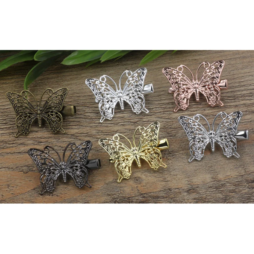 

25 шт. винтажных заколок для волос с разнообразными узорами бабочек для элегантного образа и вечеринок, винтажные заколки-невидимки