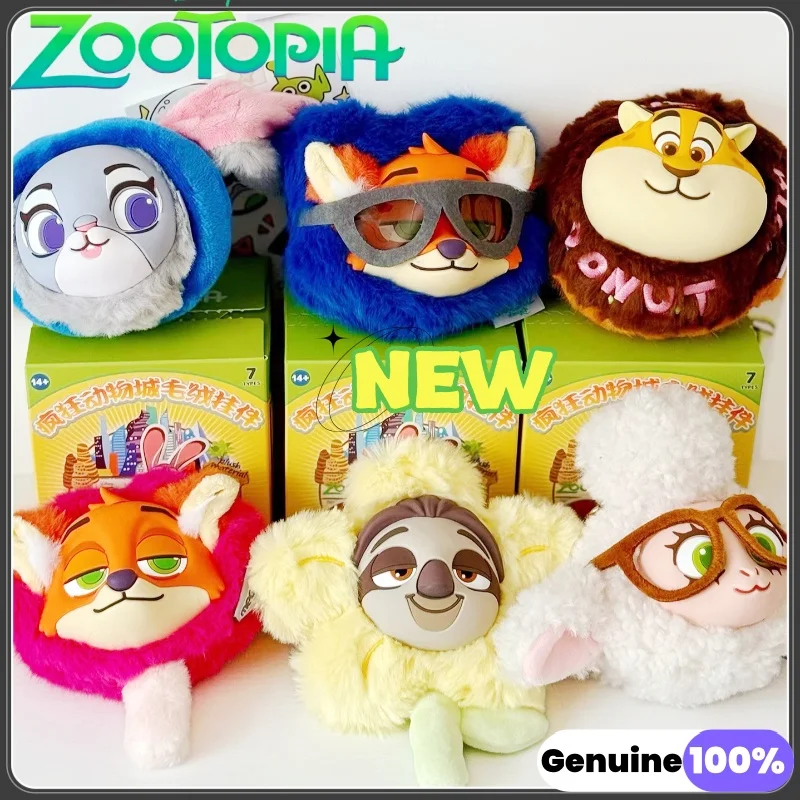 Disney Zootopia 2 caja ciega de felpa misterio genuino Judy Hopps Nick Wilde lindo juguete colgante Mini llavero regalo sorpresa Decoración
