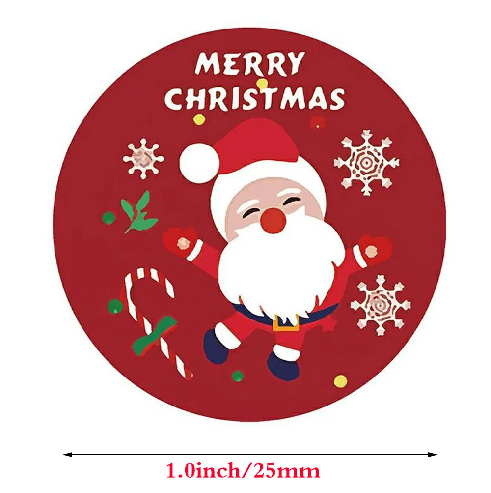 500pcs Merry Christmas Stickers Christmas Xmas Tags Seal Labels Stickers For DIY Gifts Baking Package Envelope Stationery Decor