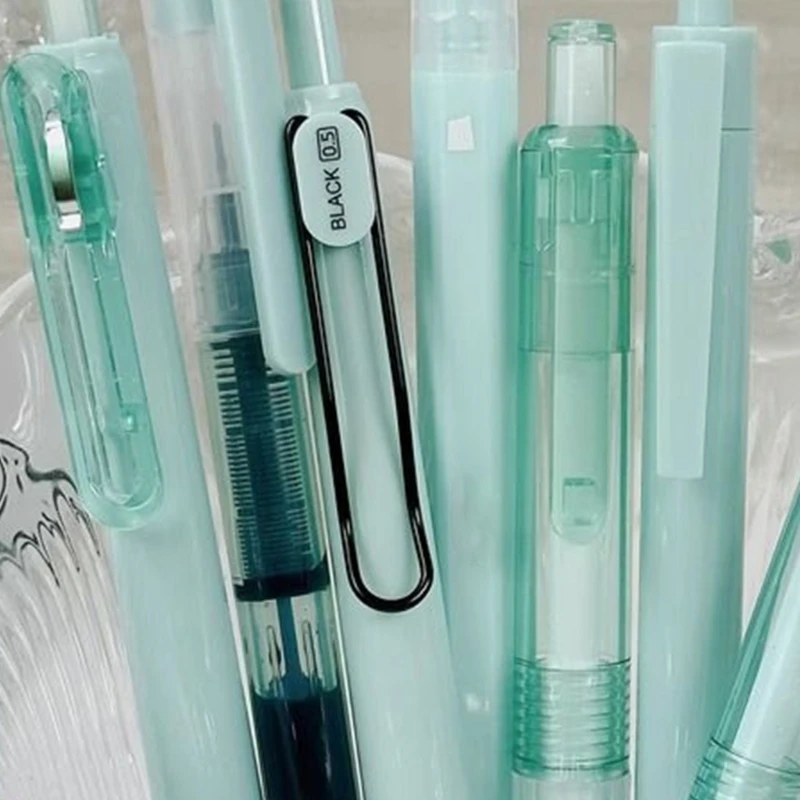 7 шт./компл. 0,5 мм гелевая ручка, быстросохнущая нейтральная ручка, выдвижная чернильная ручка, ручка для подписи, ручка для