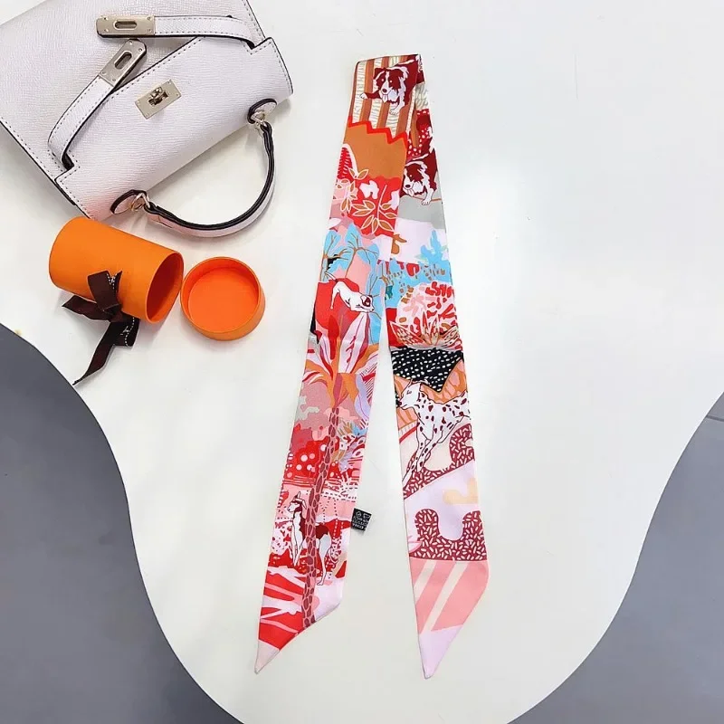 New Jungle Animal Freedom Dog Scarf Women\'s Advanced Fashion Versatile Binding Bag Temperament Decoration Hair Ban