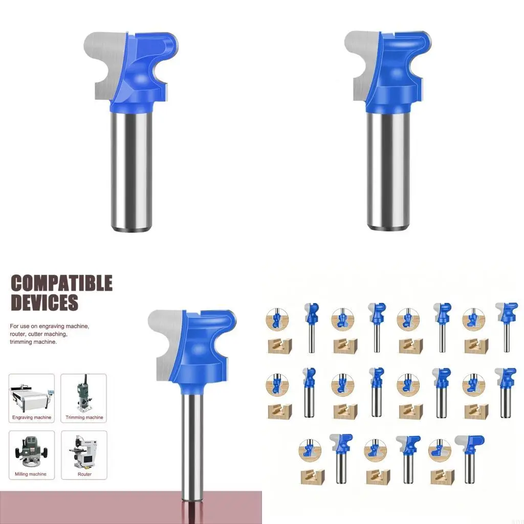 

Premium Engraving Router Bit 6/12MM Shank with Multiple Cutters for Detailed Carving Slotting Tasks M4YD