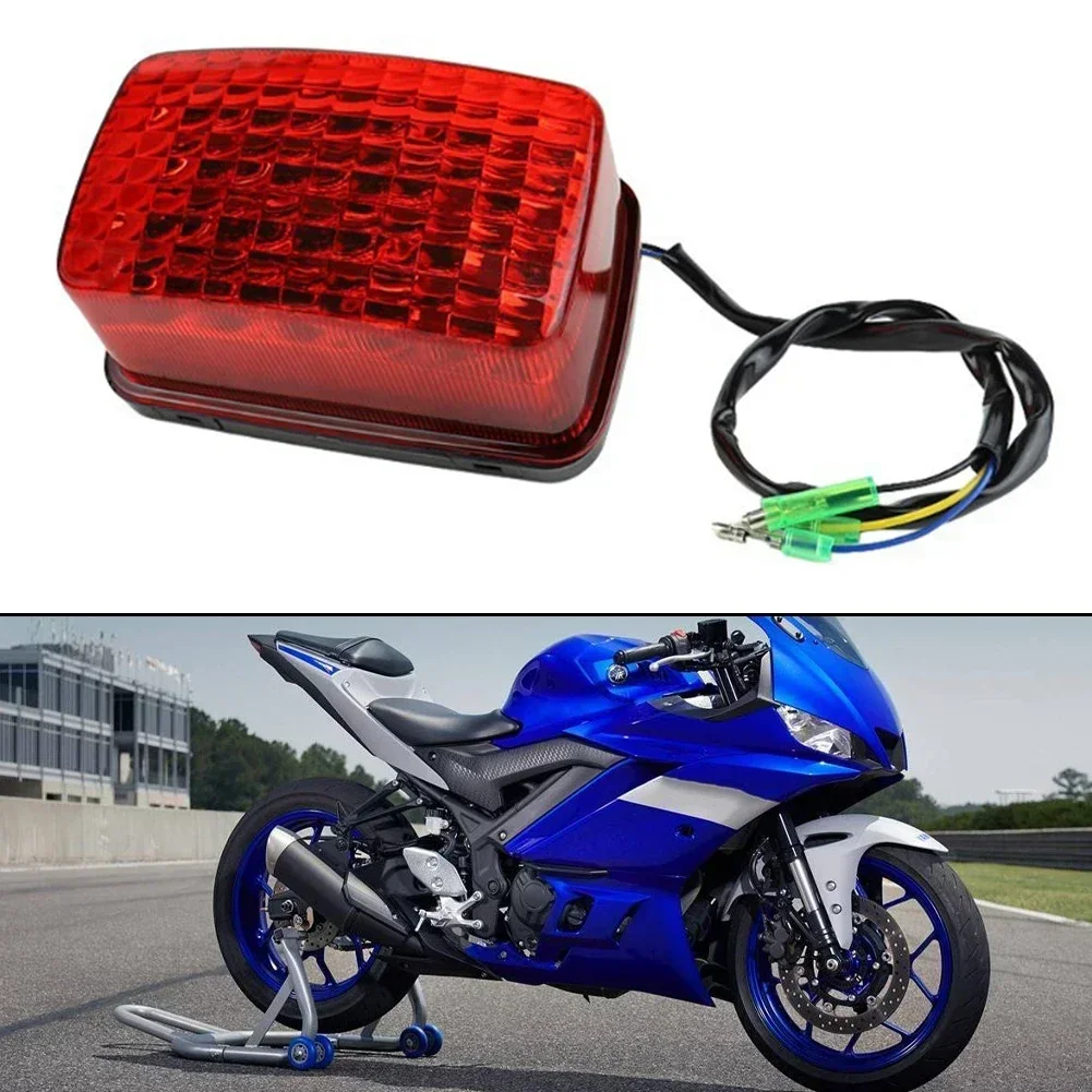 Motorcycle Red LED Tail Light Assembly DRL + Brake Lights Add-On For XT 225 250 350  Stop Tail Lights Indicator Lamp