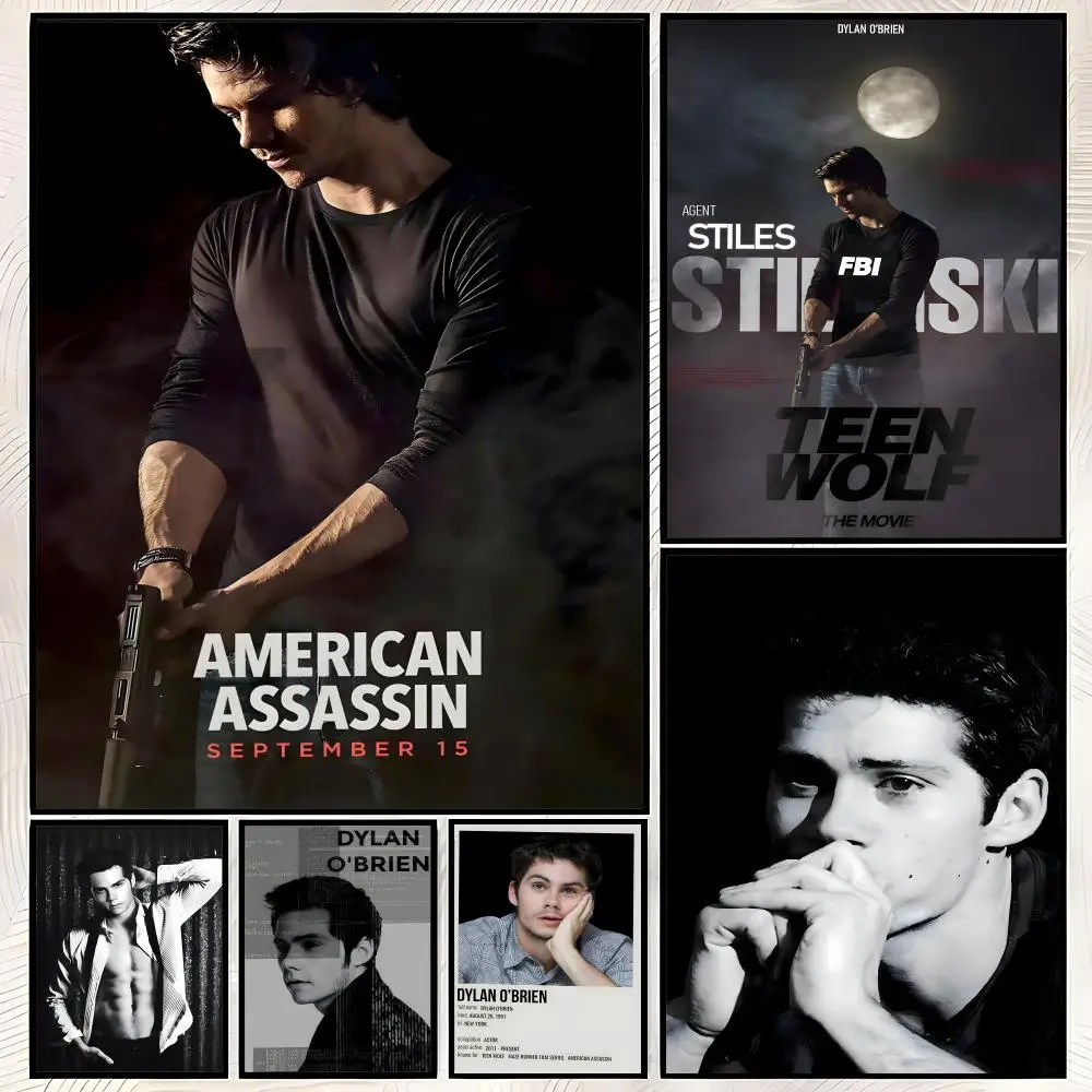 Actor D-Dylan O'Brien Poster Self-Stick HD PVC Wall Art Poster, Waterproof Decor for Bedroom, Living Room and Home