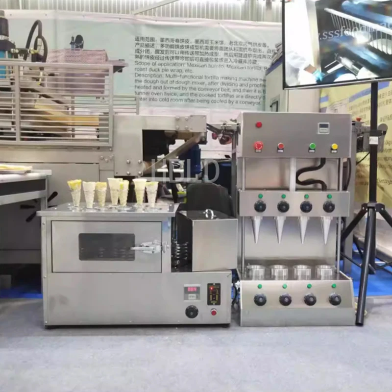 Handheld Pizza Cone Machine Stainless Steel Oven with Simple Operating Panel New Kitchen Appliance for Making Pizza Cones