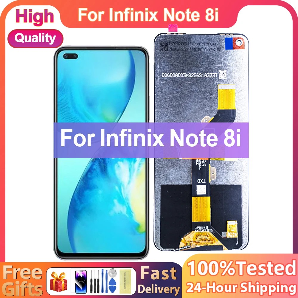 

6,78 "для Infinix Note 8i X683 X683B ЖК-дисплей, дигитайзер сенсорного экрана в сборе, замена для Infinix Hot 10 X682, ЖК-дисплей