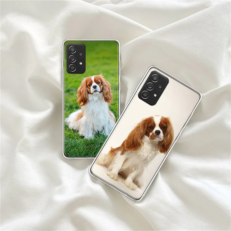 Cavalier King Charles Spaniel Dog Phone Case For Galaxy Note 20 Ultra 10 Lite 9 8 A05S A15 A25 A35 A55 M11 M12 M21 M30S M31 M