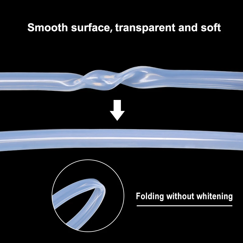 1 - 10m Transparent Peristaltic Pump Hose 0.5mm ~ 25.4mm Flexible Nontoxic High Temperature Food Grade Silicone Tube Water Pipe