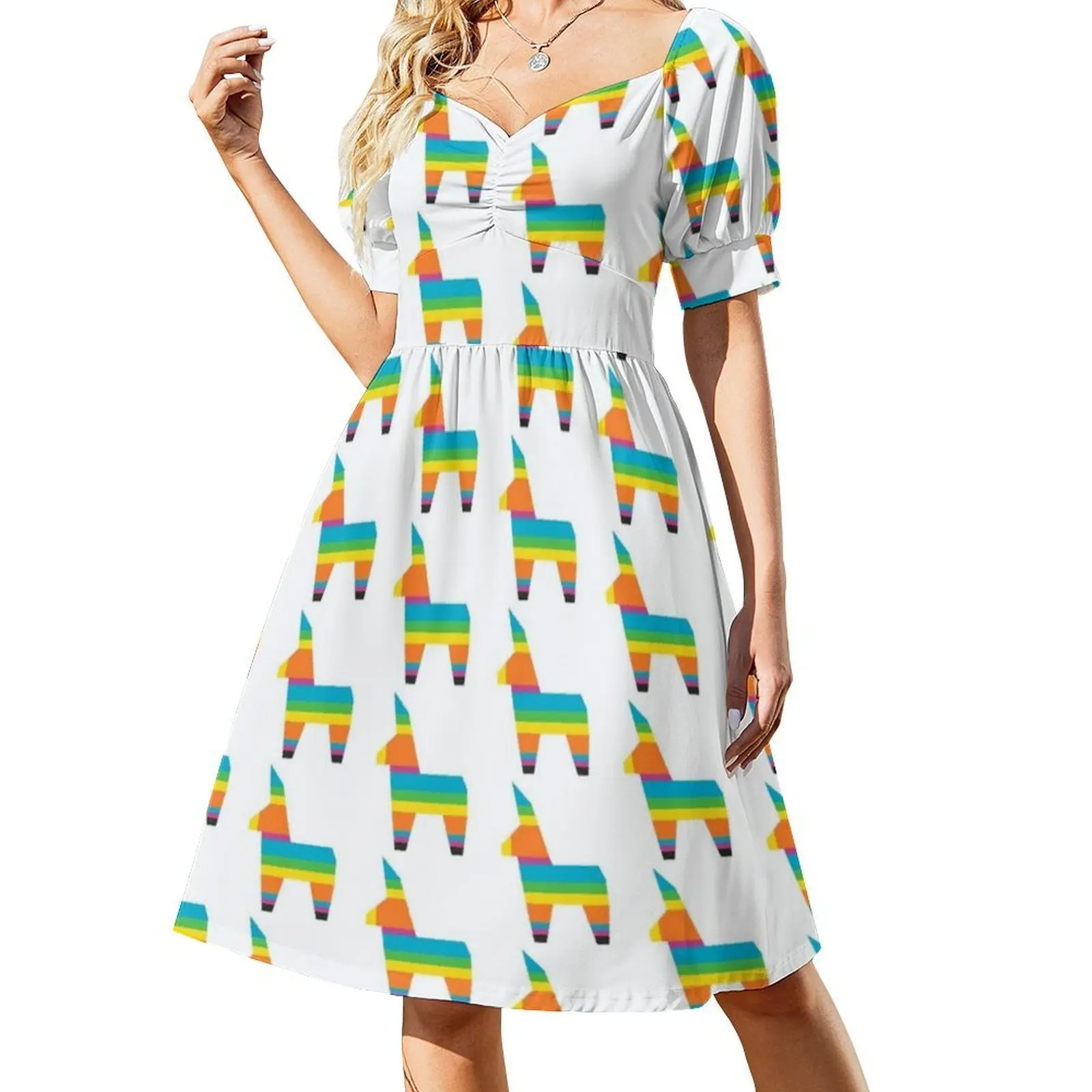 فستان كاجوال على الطراز الكوري من Donkey Pi؟Ata للنساء فساتين بسيطة يومية للمكتب للسيدات Pi?Ata Pinata Mexico Donkey Ass Fun Woman #2