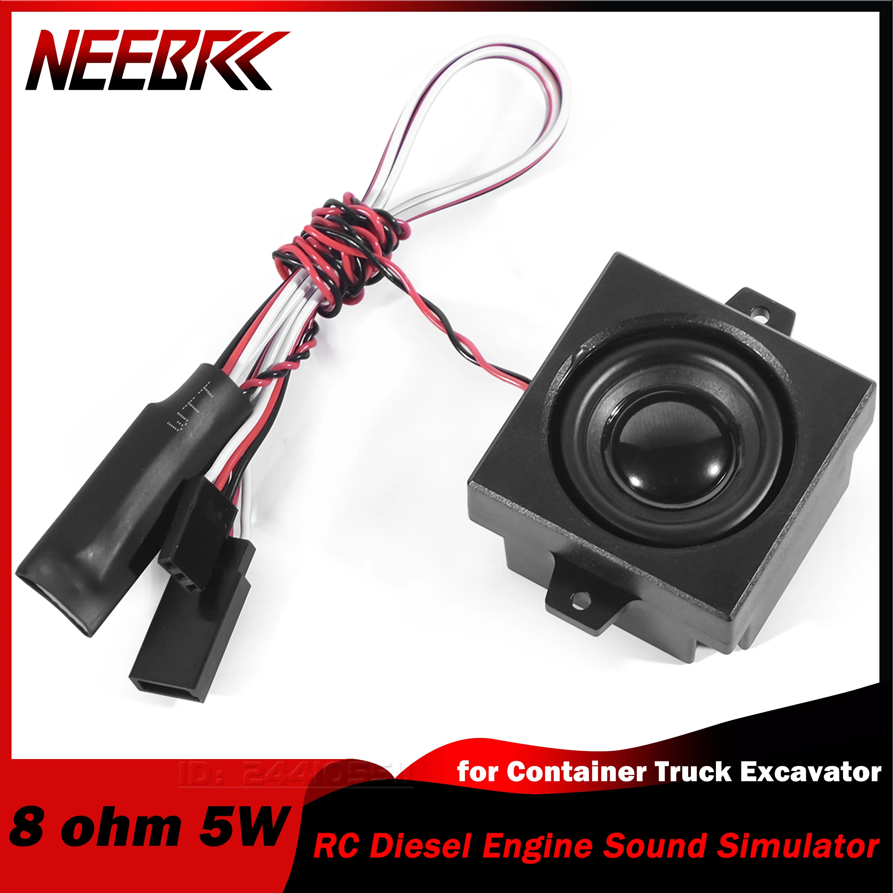 RC Diesel Engine Sound Simulator 8 ohm 5W Variable Frequency Horn Speakers for Construction Vehicle Container Truck Excavator