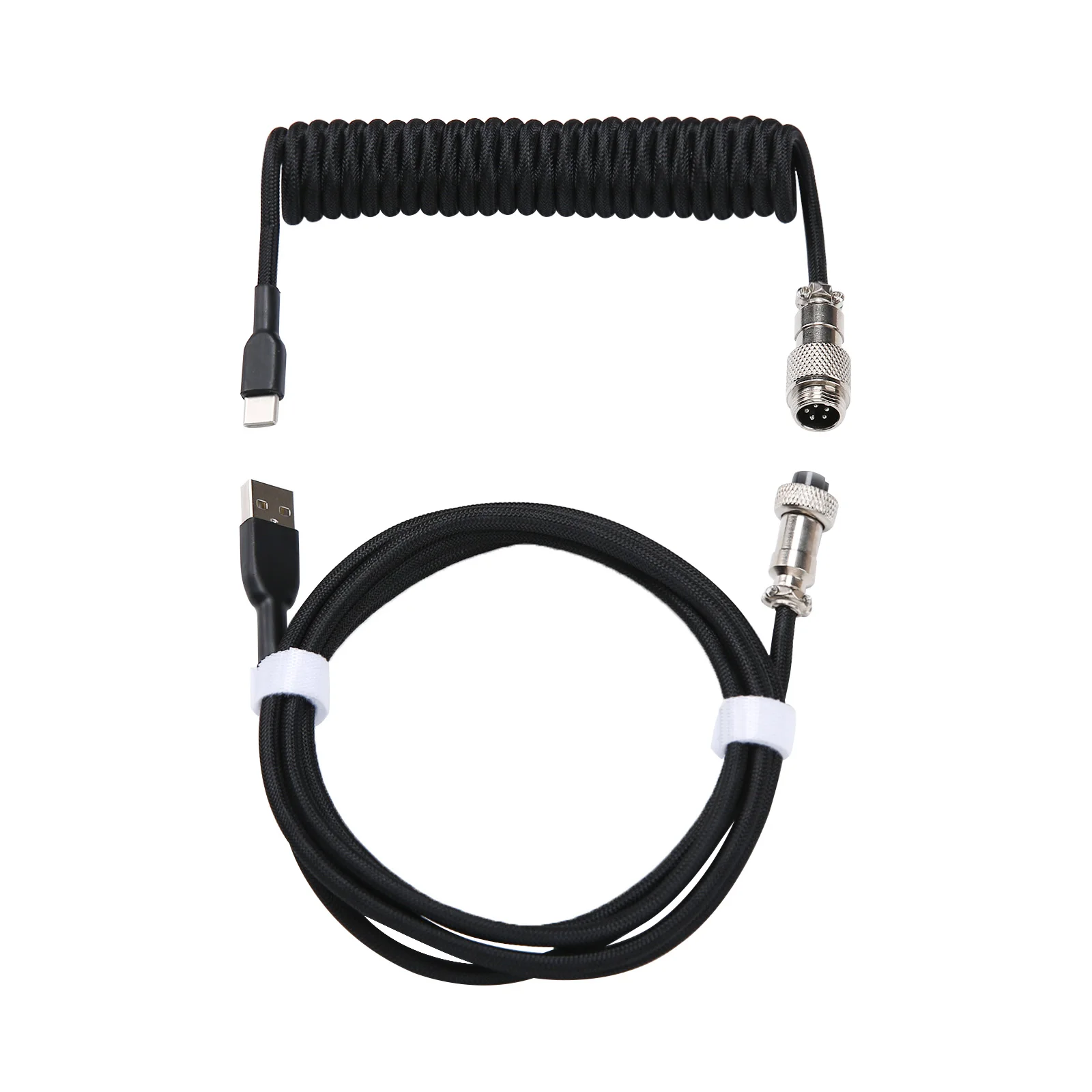 YUNZII Keynovo V3 Coiled Keyboard Cable with Aviator USB Connector for Type-C Mechanical Gaming Keyboard