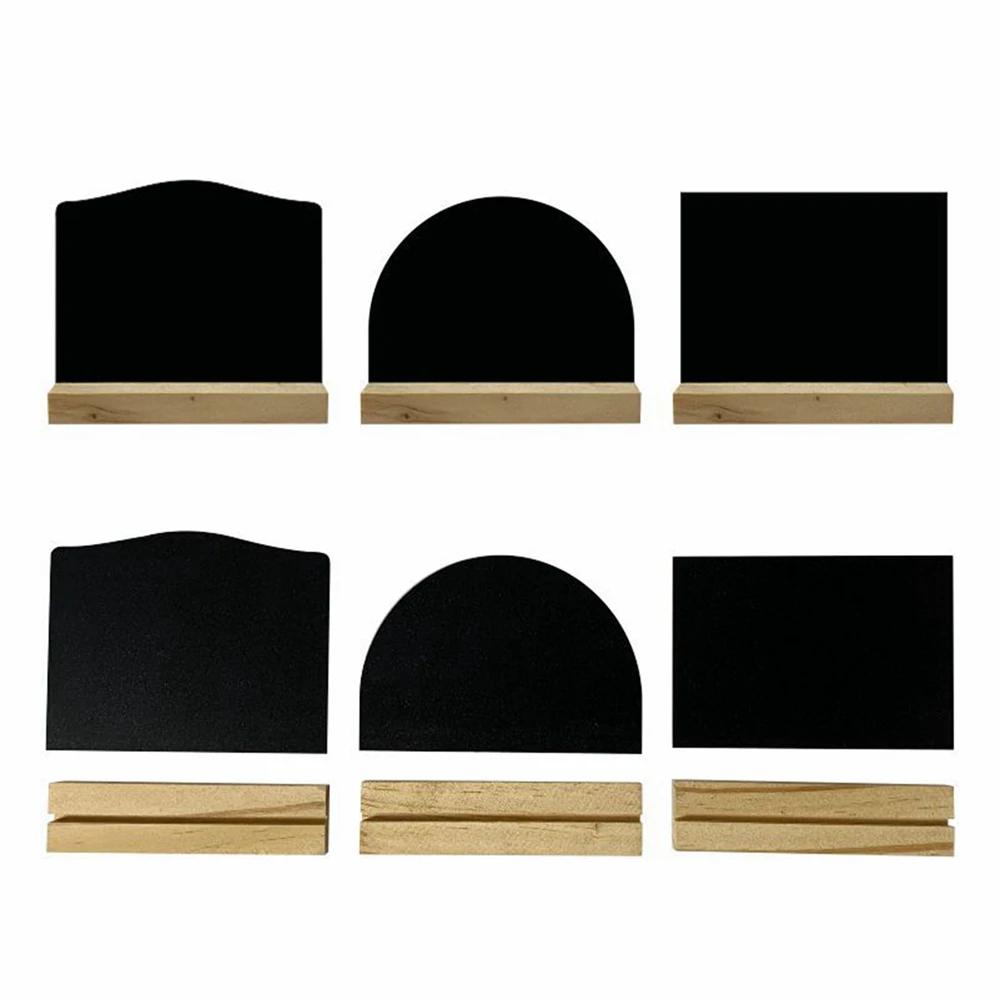 10pcs Mini Blackboard Wooden Message Board Chalkboards Labels Message Blackboard Chalk Table Display Price for Shop Bar Coffee