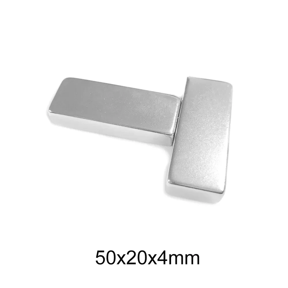 50x20x4mm Strong Neodymium Magnet 50mm x 20mm Block NdFeB Permanent magnet 50x20x4mm Search Magnets sheet 50*20*4 mm