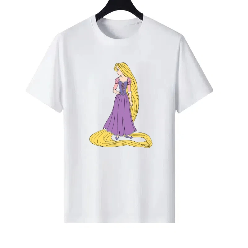 

Disney Princess Pattern Woman Family Casual Round Neck Parent-child Clothing Tops Ladies Cheap Short Sleeves T-Shirt Sweatshirts