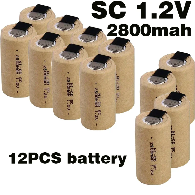 100% Nueva Batería De Níquel - Cadmio SC 2800mah 1,2v Para Destornilladores Eléctricos, Herramientas Eléctricas, Etc.