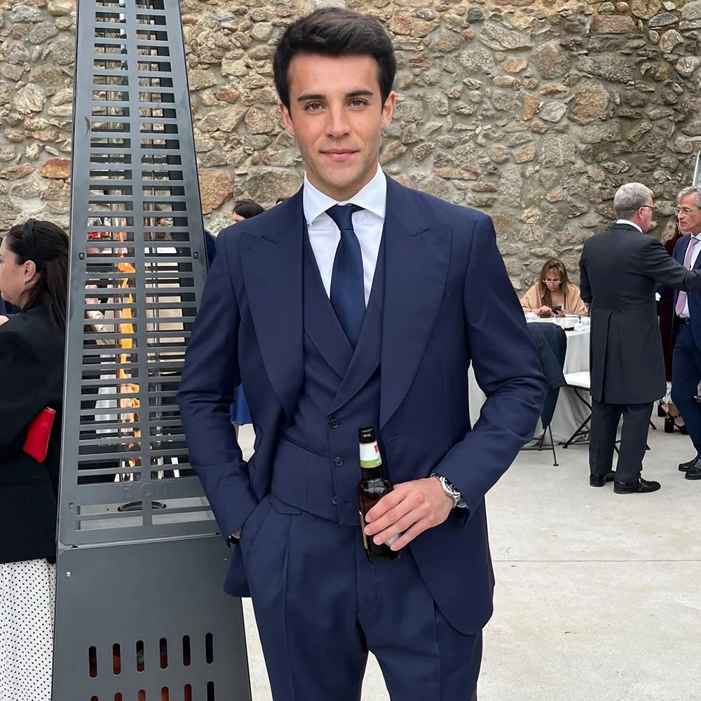 

Формальные деловые мужские костюмы, комплект из трех предметов, куртка, брюки, жилет, полный комплект, высококачественная офисная мужская одежда по индивидуальному заказу, костюм Homme