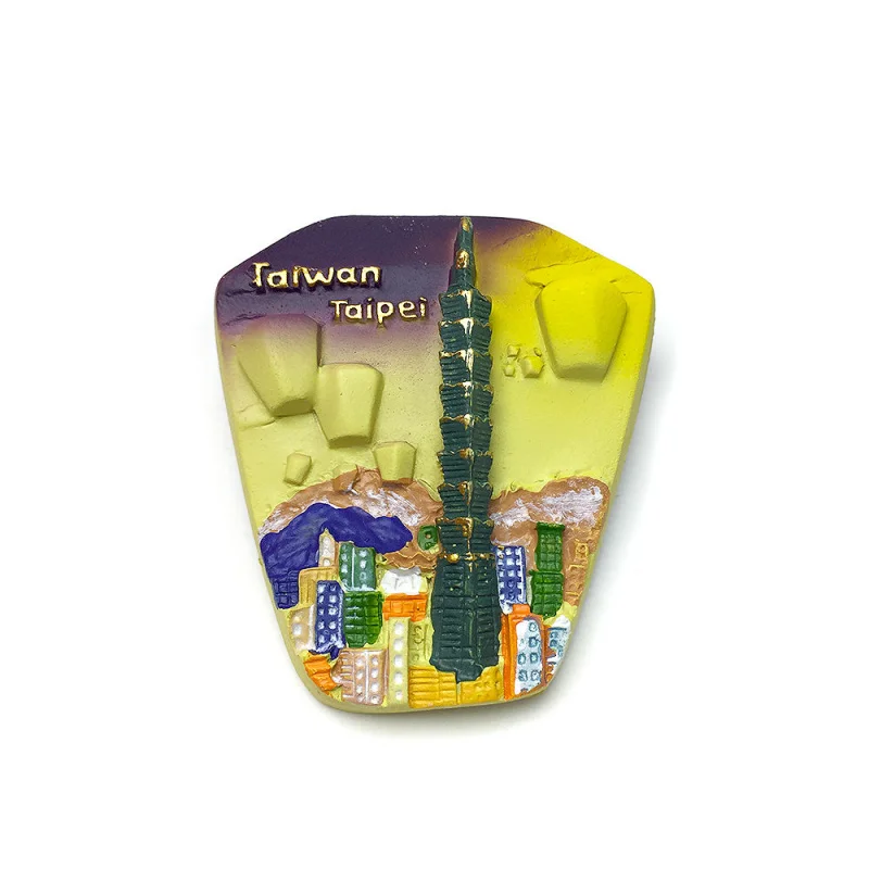 تايوان، الصين تايبي السفر التذكارية الثقافية والإبداعية مغناطيس الثلاجة المغناطيسي المنزل رائعة الزينة المغناطيسية الهدايا #2