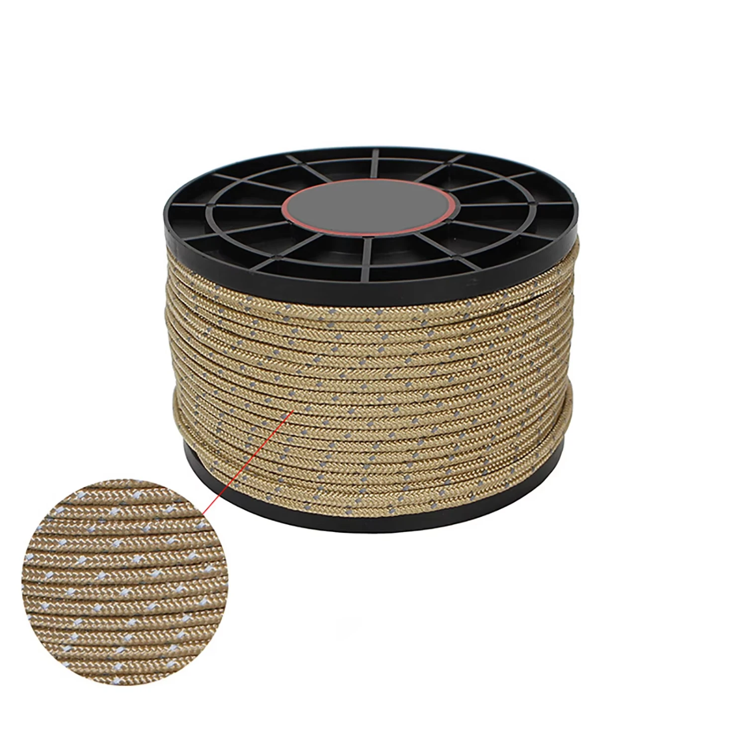 

Camping Reflective Rope 50m Guy Line Cord Paracord High Density Nylon Parachute Camping Hiking And Survival