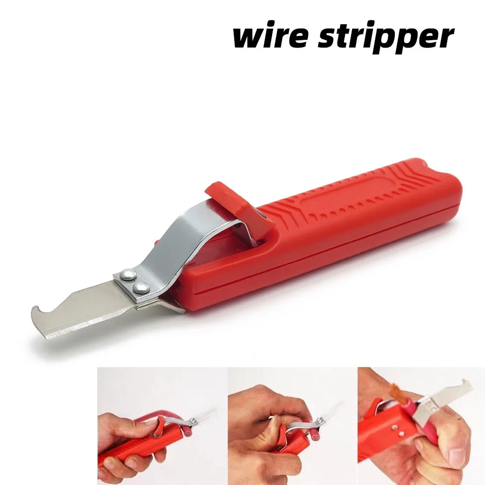 1pc Manual wire stripper Multi-function portable stripper for PVC,Rubber, Silicone, PTFE cable Wire cutter