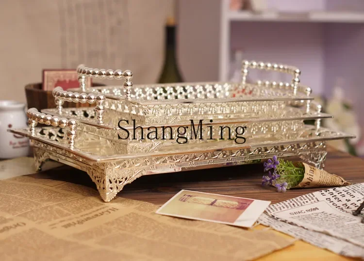 

CLL Fashion fruit plate Silver tray High-end fruit plate KTV bar Hotel fruit plate