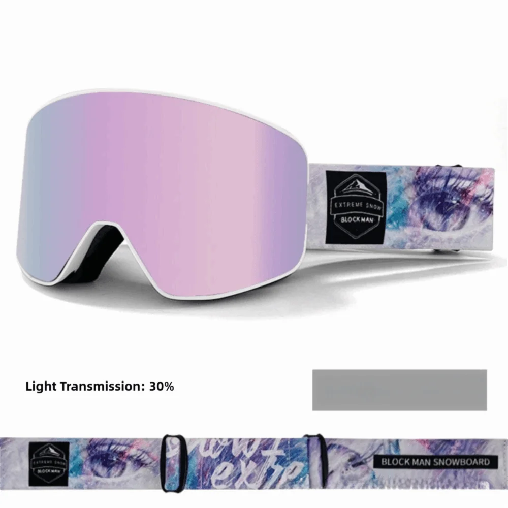 

UV400 Protection Ski Goggles Anti-Fog Double Layers Snowboard Goggles Cylindrical Lens Full Coating Snow Glasses Outdoor Sports