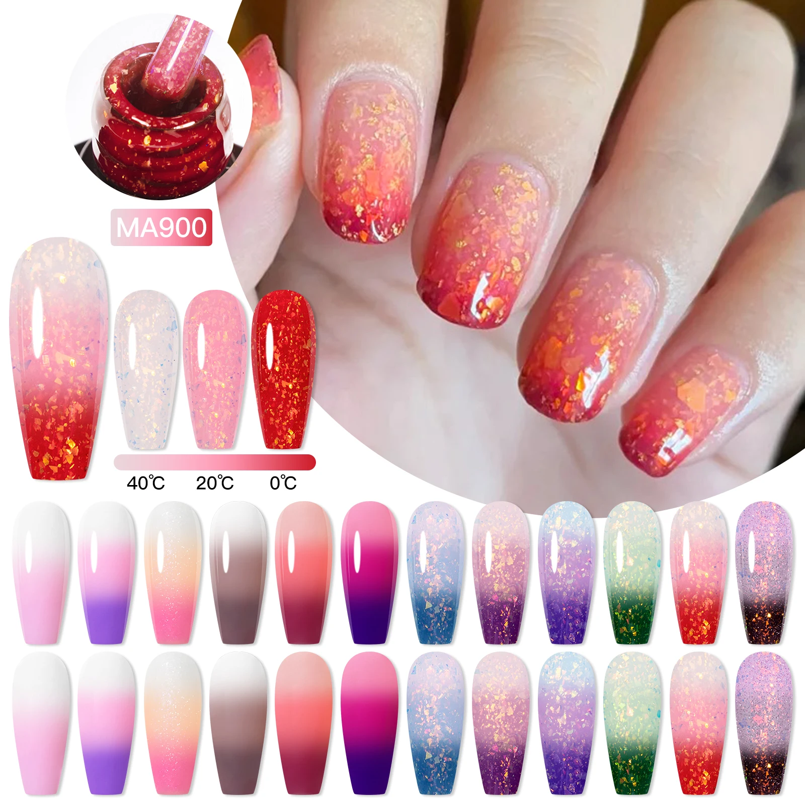 

12-цветный набор термогель-лаков для ногтей, 3 цвета, меняющие УФ-светодиод, замачиваемый дизайн ногтей, долговечный, качество маникюрного салона «сделай сам»