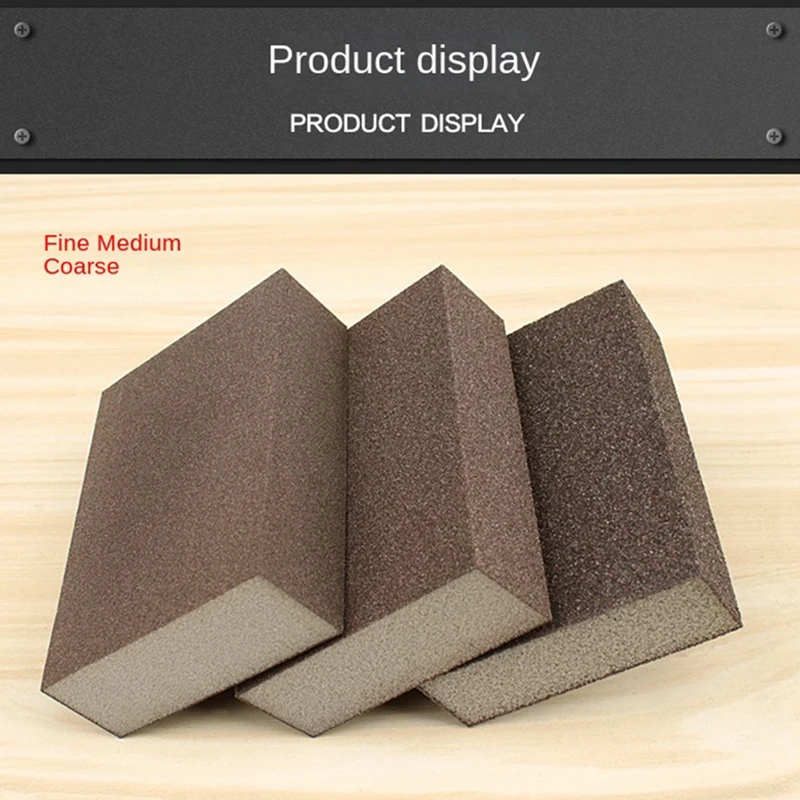 Sponge Sand Block For Polishing Wood Furniture, Redwood Jade, Metal Rust Removal And Polishing Sandpaper