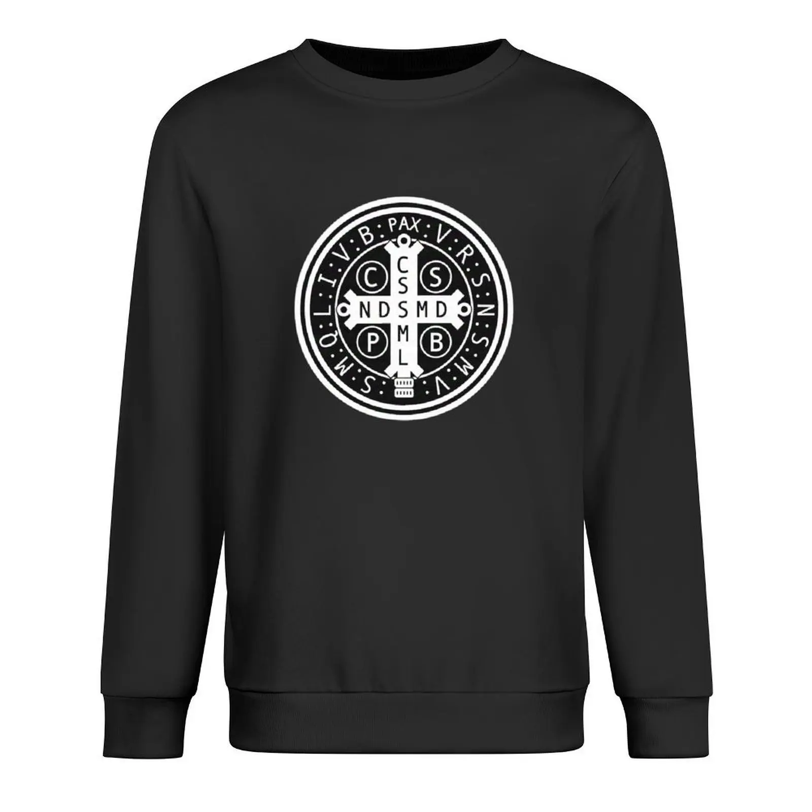 

Saint Benedict Medal Pullover men's clothing mens clothing tracksuit blouse sweatshirts