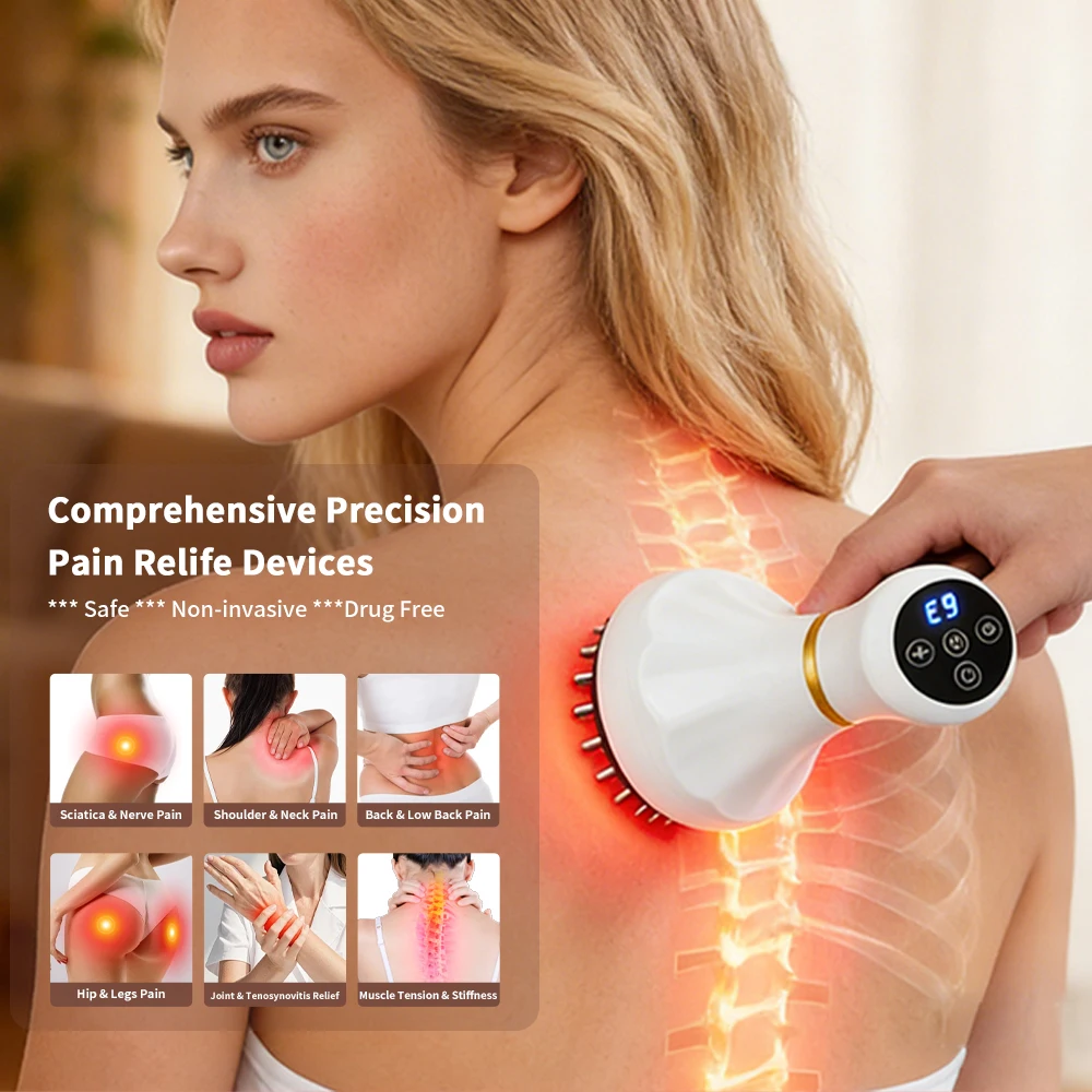 Multifunctional Electric Meridian Brush EMS Heated Guasha Massage & Abdominal Rubbing Device 9 Levels for Body Sliming